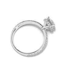 Load image into Gallery viewer, 2 Carat Hidden Halo Giliarto Moissanite Diamond White Gold Engagement Ring