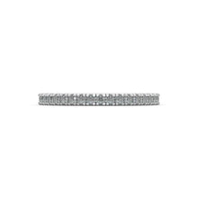 Load image into Gallery viewer, 14K Solid Gold Eternity Band Set With Micro Pave Moissanite | 14K Weddings Bands | Thin Band | Stacking Ring