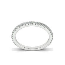 Load image into Gallery viewer, 14K Solid Gold Eternity Band Set With Micro Pave Moissanite | 14K Weddings Bands | Thin Band | Stacking Ring