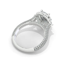 Load image into Gallery viewer, Vintage Style 10x8mm Oval Cut Giliarto Moissanite Diamond White Gold Engagement Ring