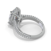Load image into Gallery viewer, 10 Carat Oval Cut 14x10mm Giliarto Moissanite Hidden Halo White Gold Engagement Ring