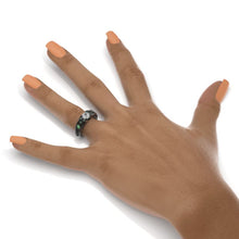 Load image into Gallery viewer, Moissanite Celtic Engagement Ring 14K Black Gold