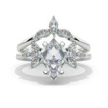 Load image into Gallery viewer, 3 Carat Kite Moissanite Engagement Ring. 3CT Fancy Shape Moissanite Ring
