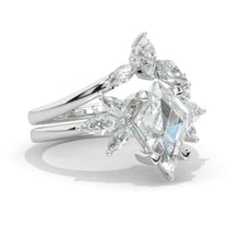Load image into Gallery viewer, 3 Carat Kite Moissanite Engagement Ring. 3CT Fancy Shape Moissanite Ring