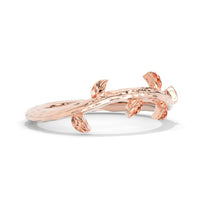 Load image into Gallery viewer, Leaf Engagement Ring. Gold Floral Twig Eternity Ring