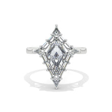 Load image into Gallery viewer, 3 Carat Kite Moissanite Engagement Ring. 3CT Fancy Shape Moissanite Ring