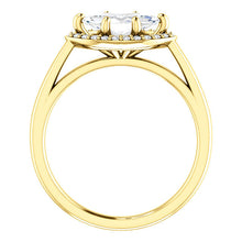 Load image into Gallery viewer, 14K Yellow Gold 10x5 mm Forever One Moissanite Marquise 1/10 CTW Diamond Engagement Ring