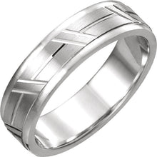 Load image into Gallery viewer, 14K White 6 mm Grooved Band