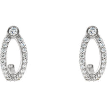 Load image into Gallery viewer, 14K Rose 1/3 CTW Diamond J-Hoop Earrings