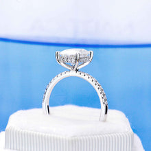 Load image into Gallery viewer, 3 Carat Giliarto Radiant Moissanite Hidden Halo Engagement 14K White Gold Ring
