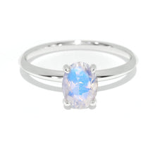 Load image into Gallery viewer, 2 Carat Moonstone 14K White Gold Engagement Promissory Ring