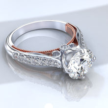 Load image into Gallery viewer, Andromeda 2 Carat Forever One Moissanite Diamond Gold Engagement Ring