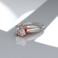 Load image into Gallery viewer, Aurora Forever One Moissanite Diamond Gold Engagement Ring