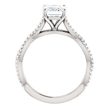 Load image into Gallery viewer, 14K Gold 8x6 mm Emerald Cut Forever One Moissanite 1/3 CTW Diamond Engagement Ring