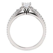Load image into Gallery viewer, 14K Yellow 7x5 mm Oval 3/8 CTW Diamond Engagement Ring