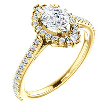 Load image into Gallery viewer, 14K Gold 7x5 mm Marquise Forever One 1/3 CTW Diamond Engagement Ring