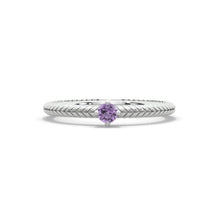 Load image into Gallery viewer, 0.15 Carat Giliarto Amethyst Gold Promissory Ring