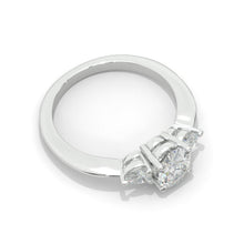 Load image into Gallery viewer, 1 Carat Oval Giliarto Three Stone Moissanite 14K Gold Engagement Promissory Ring