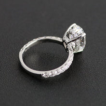 Load image into Gallery viewer, 1Ct Pear Moissanite Hidden Halo Engagement Gold Ring, 6x8mm Pear Cut Moissanite Engagement Ring, Micro pave Accents Stones