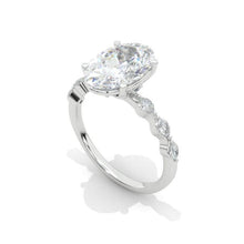 Load image into Gallery viewer, 3ct Classic Oval Engagement Ring. 14k Gold Solitaire ring. Oval Cut Ring. Promise ring. Wedding Ring anniversary ring, Vintage royal Style
