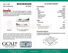 Load image into Gallery viewer, 2 Carat Lab Grown Diamond 14K Gold Engagement Ring