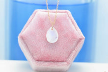 Load image into Gallery viewer, Genuine Pear Moonstone pendant necklace rose gold plated silver, Moonstone Necklace in Sterling Silver. Mothers day gift. Gift for her