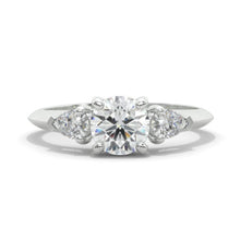 Load image into Gallery viewer, 1 Carat Giliarto Moissanite Three-Stone White Gold Engagement Ring
