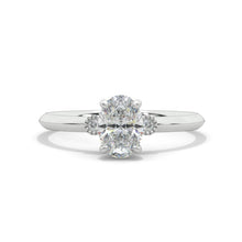 Load image into Gallery viewer, 1 Carat Oval Giliarto Moissanite 14K White Gold Engagement Promissory Ring