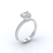 Load image into Gallery viewer, ''Carmen'' Heart Halo Forever One Moissanite 14K Gold Moissanite Engagement Ring
