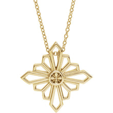 Load image into Gallery viewer, 14K Gold Geometric 16-18" Necklace