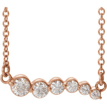 Load image into Gallery viewer, 14K Gold 1/4 CTW Diamond Graduated 16" Necklace