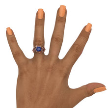 Load image into Gallery viewer, 2.0 Carat Sapphire/Ruby Diamond Gold Engagement Ring