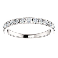 Load image into Gallery viewer, 14K White 1/2 CTW Diamond French-Set Anniversary Band