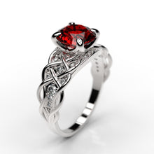 Load image into Gallery viewer, 2.0 Carat Sapphire/Ruby Gold Engagement Ring