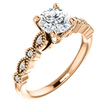 Load image into Gallery viewer, 14K Gold 6.5 mm Round Forever One Moissanite .07 CTW Diamond Engagement Ring