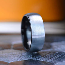 Load image into Gallery viewer, Silver Color Brushed Men Tungsten Carbide Ring
