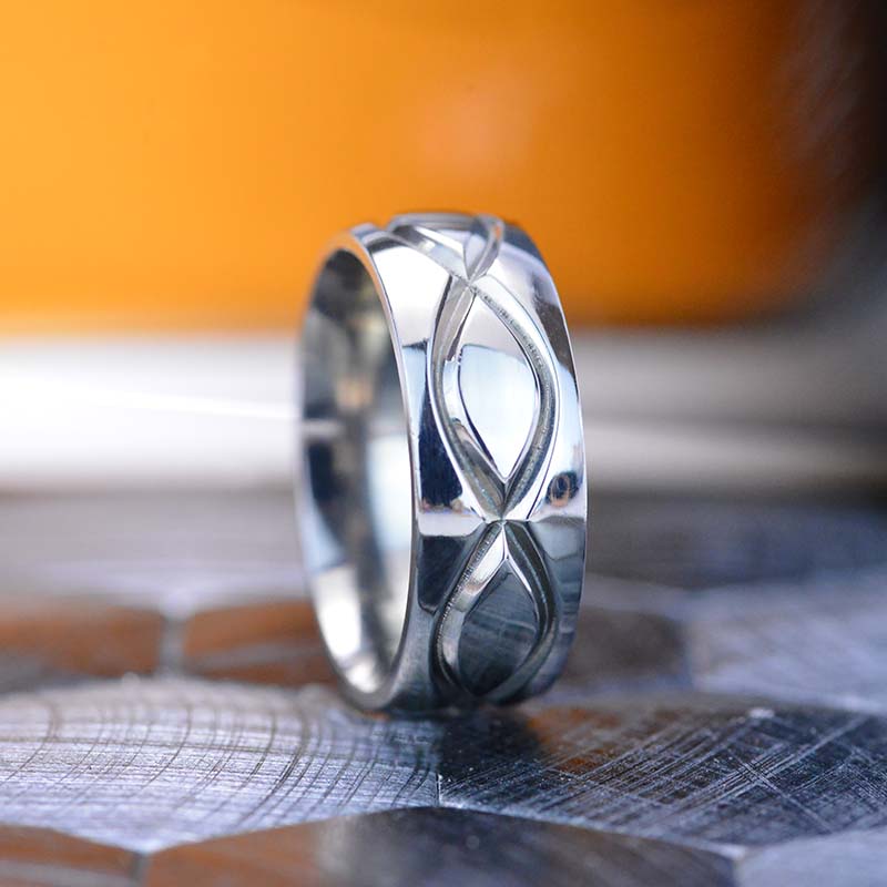 INFINITY Symbol Titanium Men's Ring