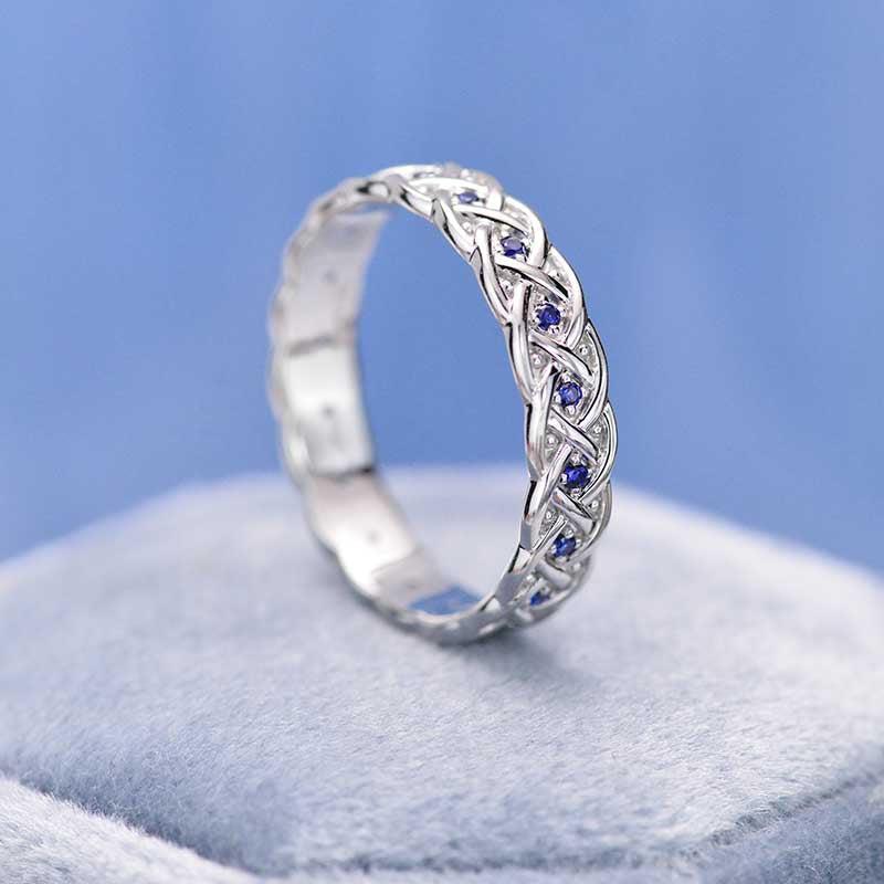 Blue Sapphire Gold Giliarto Eternity Ring