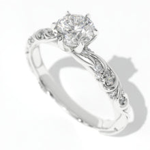 Load image into Gallery viewer, 1 Carat Moissanite  Giliarto  Gold Ornaments Engagement Ring
