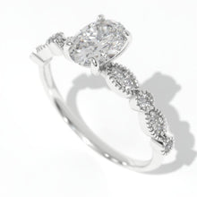 Load image into Gallery viewer, 1 Carat Oval Giliarto Moissanite 14K Gold Engagement Promissory Ring
