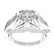 Load image into Gallery viewer, 1.0 Carat ''Queen of the North'' Celtic Moissanite Engagement Ring
