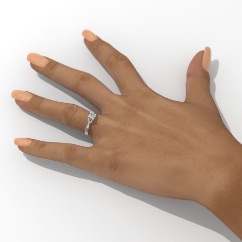 1 Carat Giliarto Moissanite Gold Engagement Promissory Ring