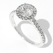 Load image into Gallery viewer, 1 Carat Giliarto Moissanite Halo Gold Engagement Promissory Ring
