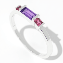 Load image into Gallery viewer, 0.3 Carat Giliarto Amethyst  Gold Promissory Ring
