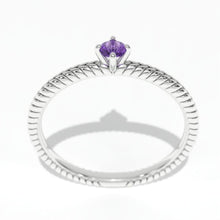 Load image into Gallery viewer, 0.15 Carat Giliarto Amethyst  Gold Promissory Ring
