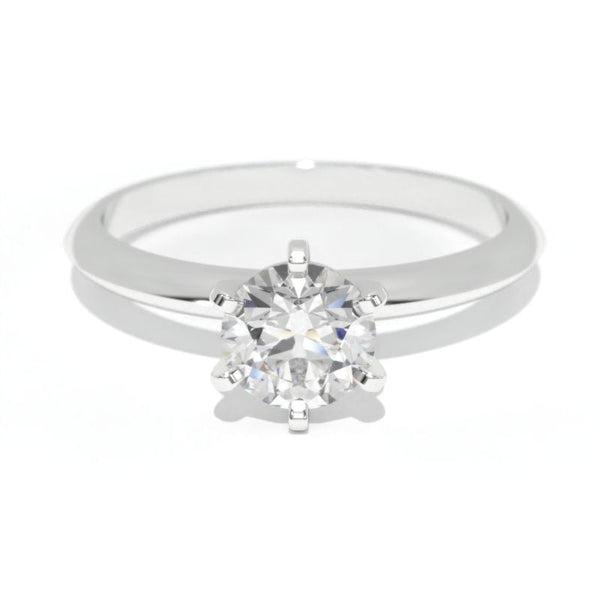 1 Carat Giliarto Moissanite Solitaire White Gold Engagement Ring