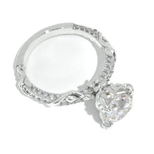 Load image into Gallery viewer, 2.0 Carat Moissanite Giliarto Engagement Ring-58 round accents  0.4 TCW 14K White Gold
