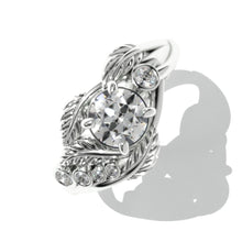 Load image into Gallery viewer, 1 Carat Giliarto Moissanite White Gold Engagement Floral Ring
