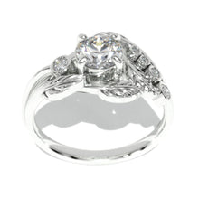 Load image into Gallery viewer, 1 Carat Giliarto Moissanite White Gold Engagement Floral Ring
