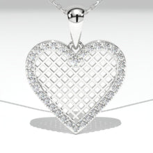 Load image into Gallery viewer, Love Heart Pendant Necklace 14K White Gold
